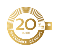 Logo IHK 20 Jahre erfolgreich am Markt